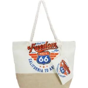 Route 66 Canvas Tote with Pouch